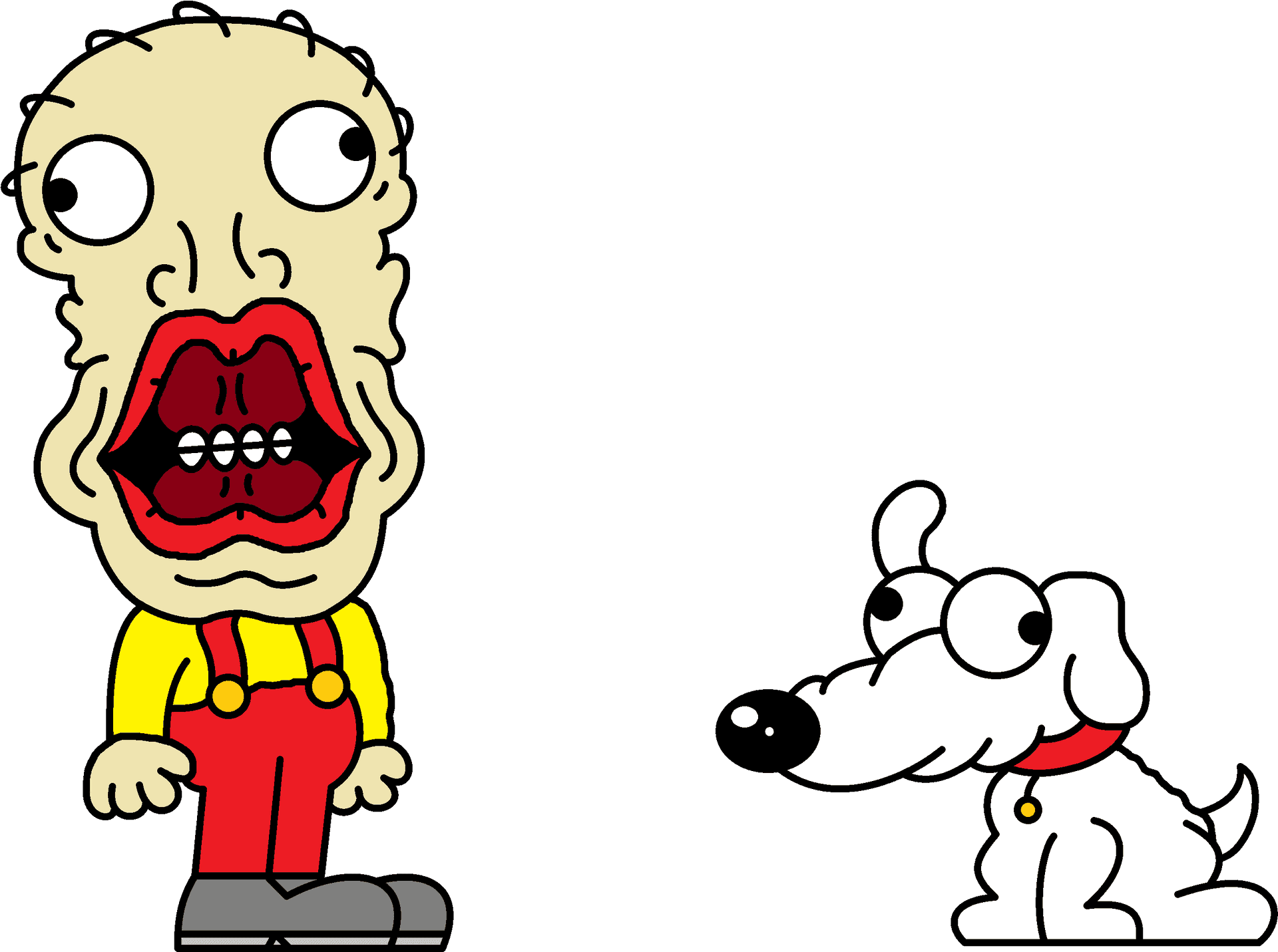 Family Guy Distorted Stewieand Brian PNG