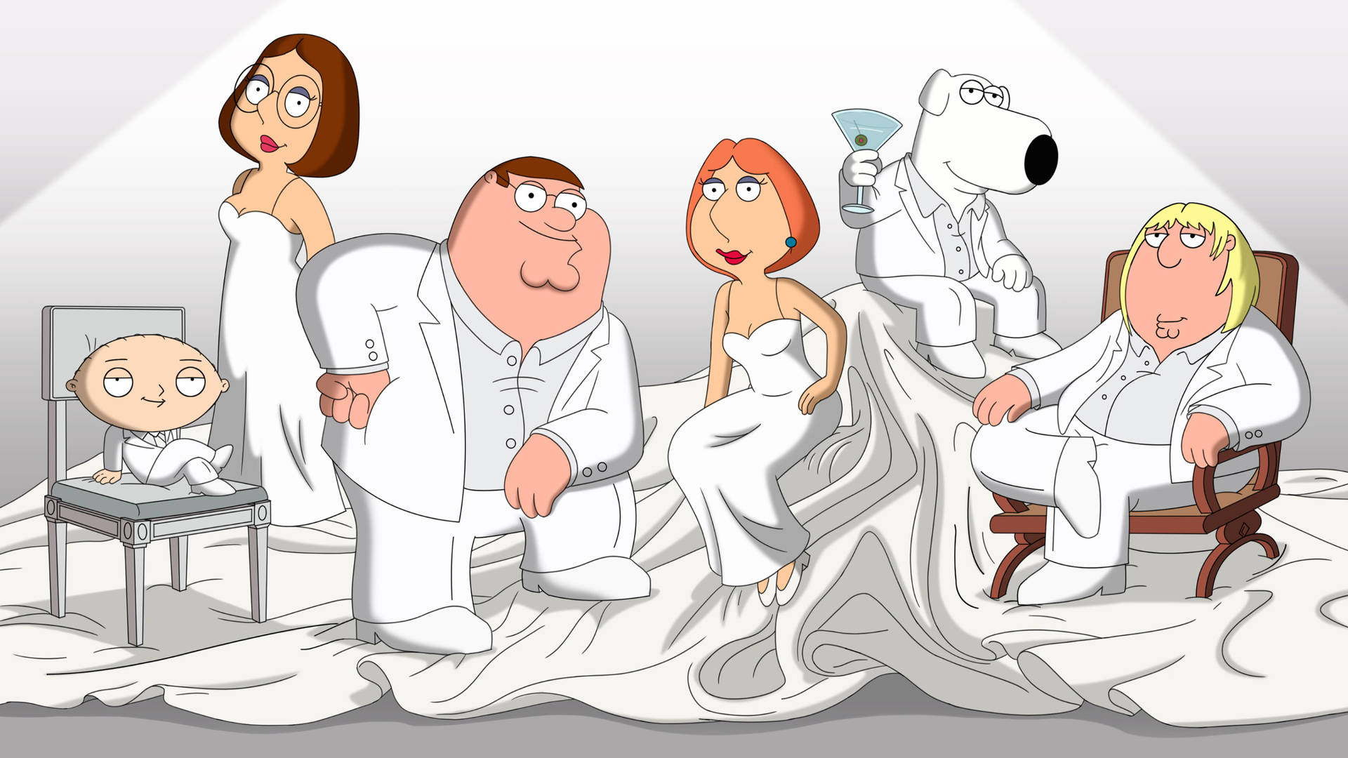 Family Guy Family In White