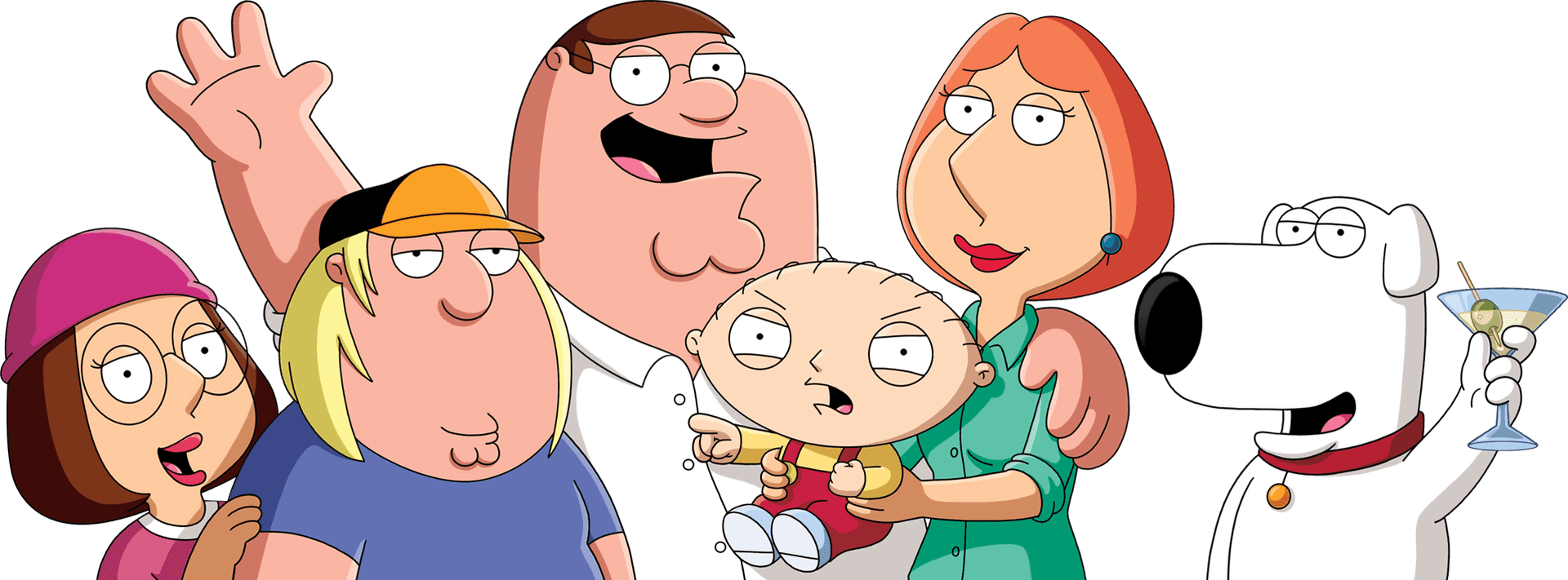 Family Guy Griffin Familyand Brian PNG