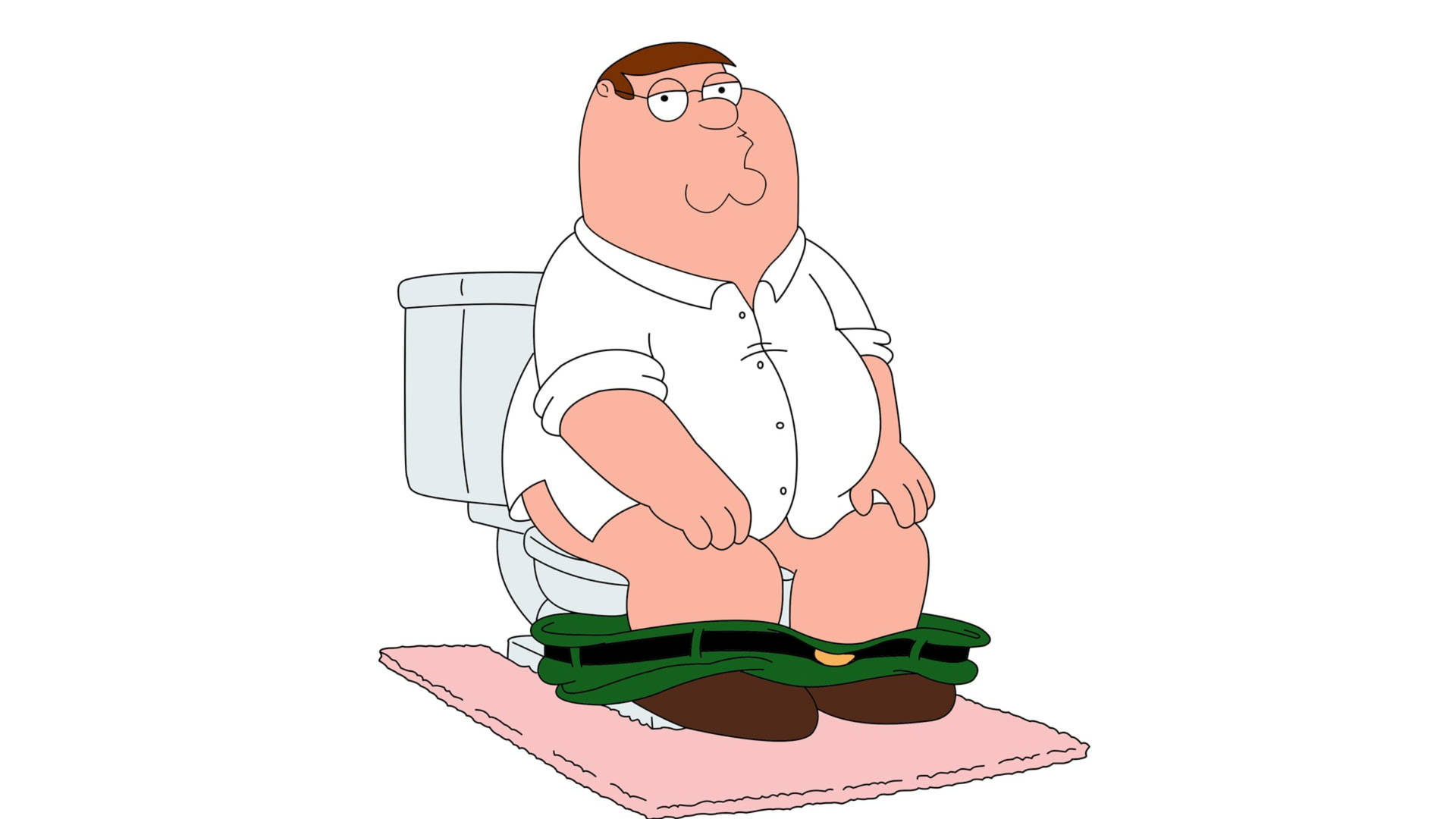 Family Guy Griffin On Toilet Bowl Background