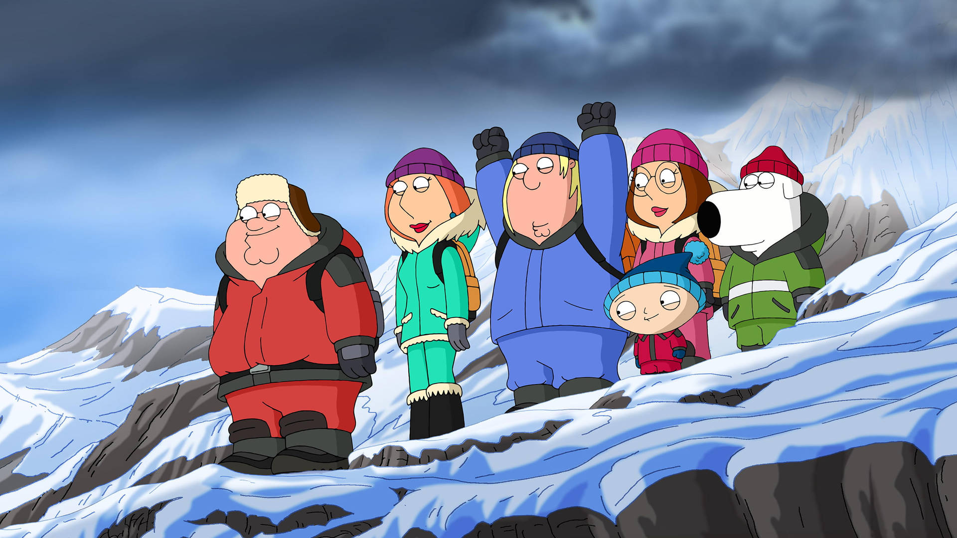Family Guy Peter In Snow Mountain Wallpaper