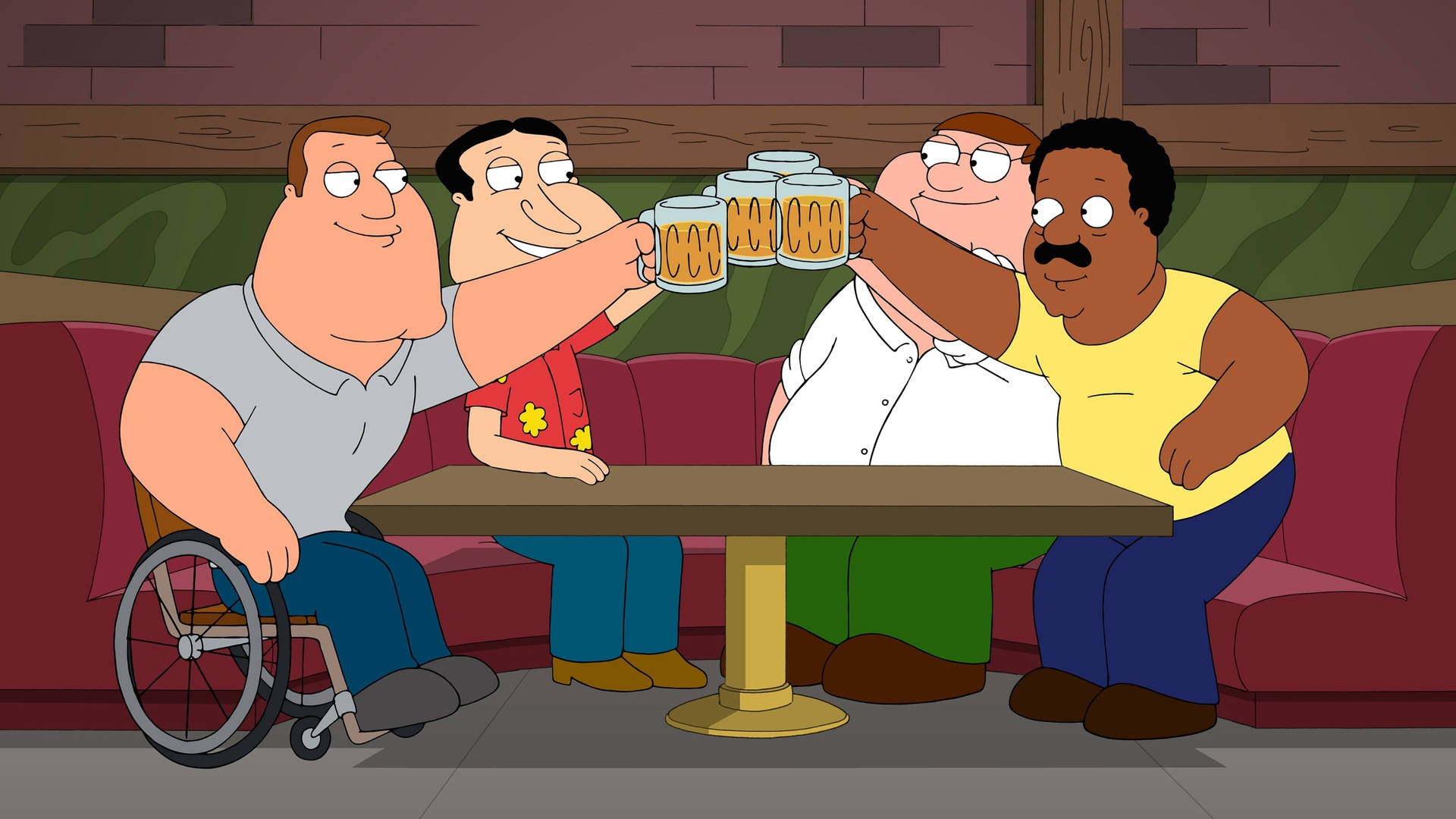 Family Guy Peter With Friends Wallpaper