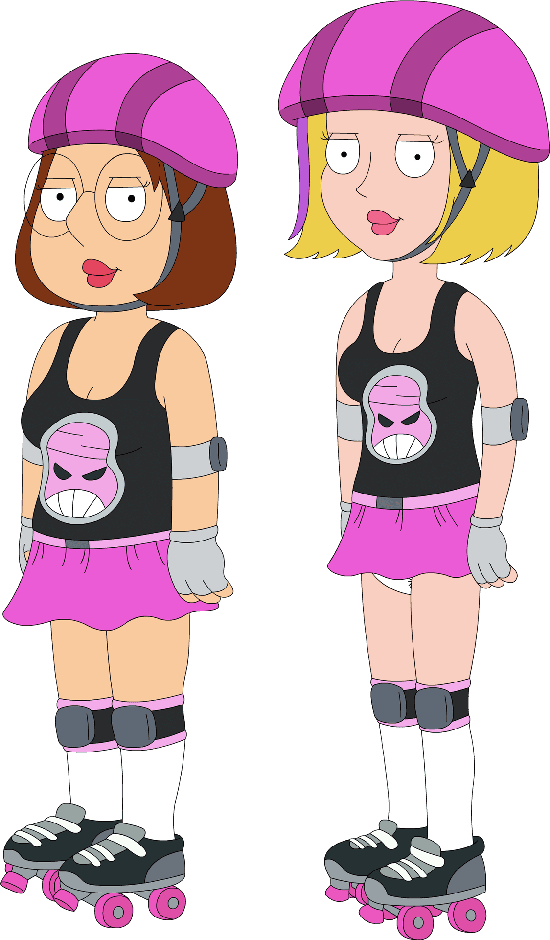 Family Guy Roller Skating Twins PNG