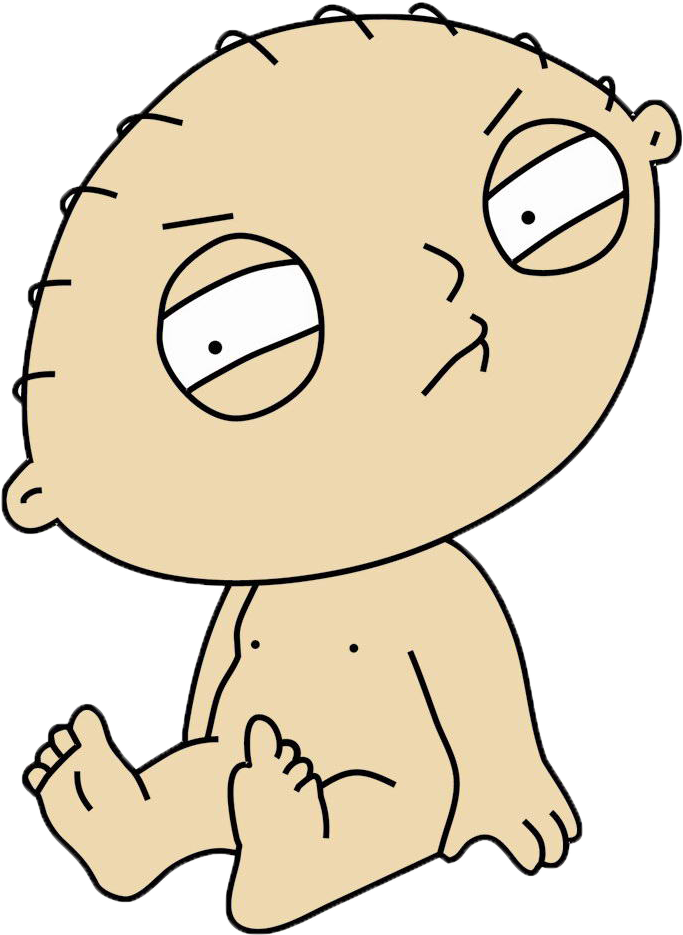 Family Guy Skeptical Baby Character PNG