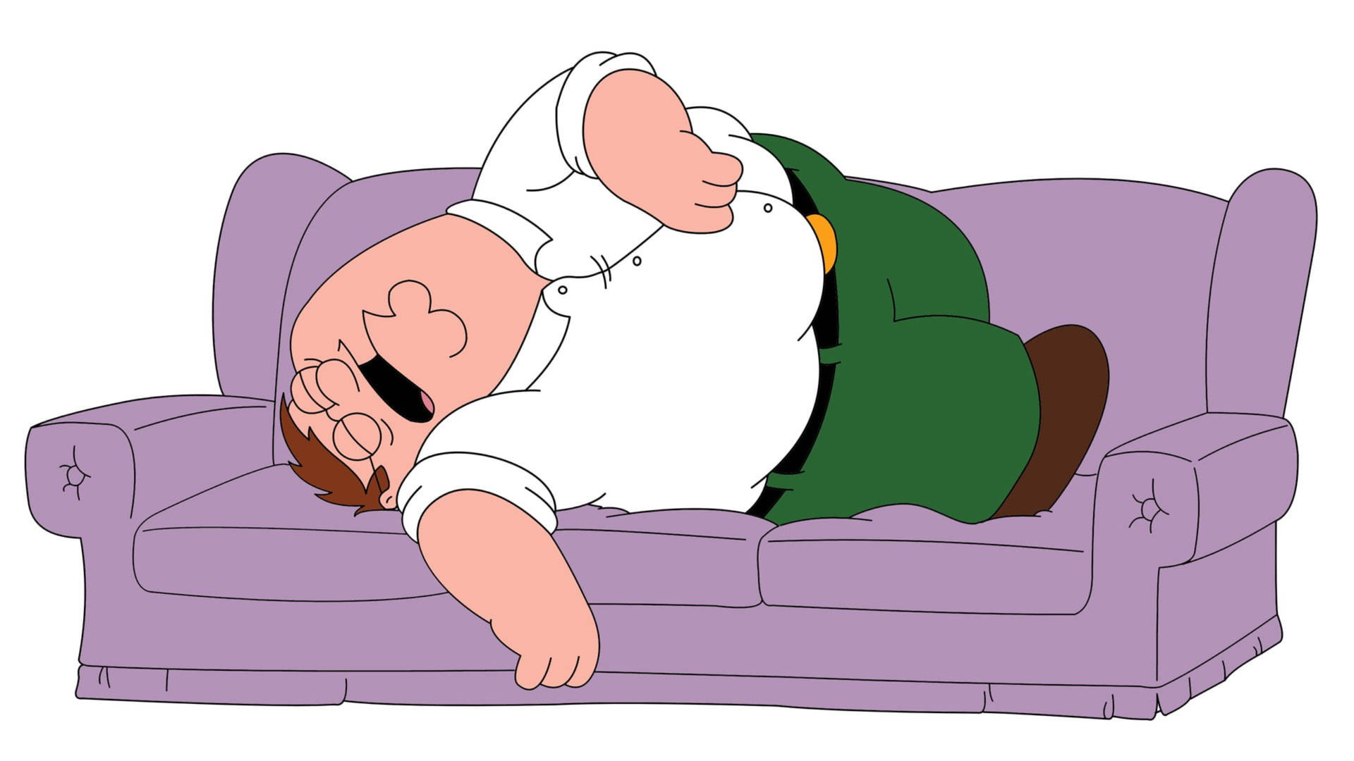 Family Guy Sleeping Peter In Sofa Wallpaper