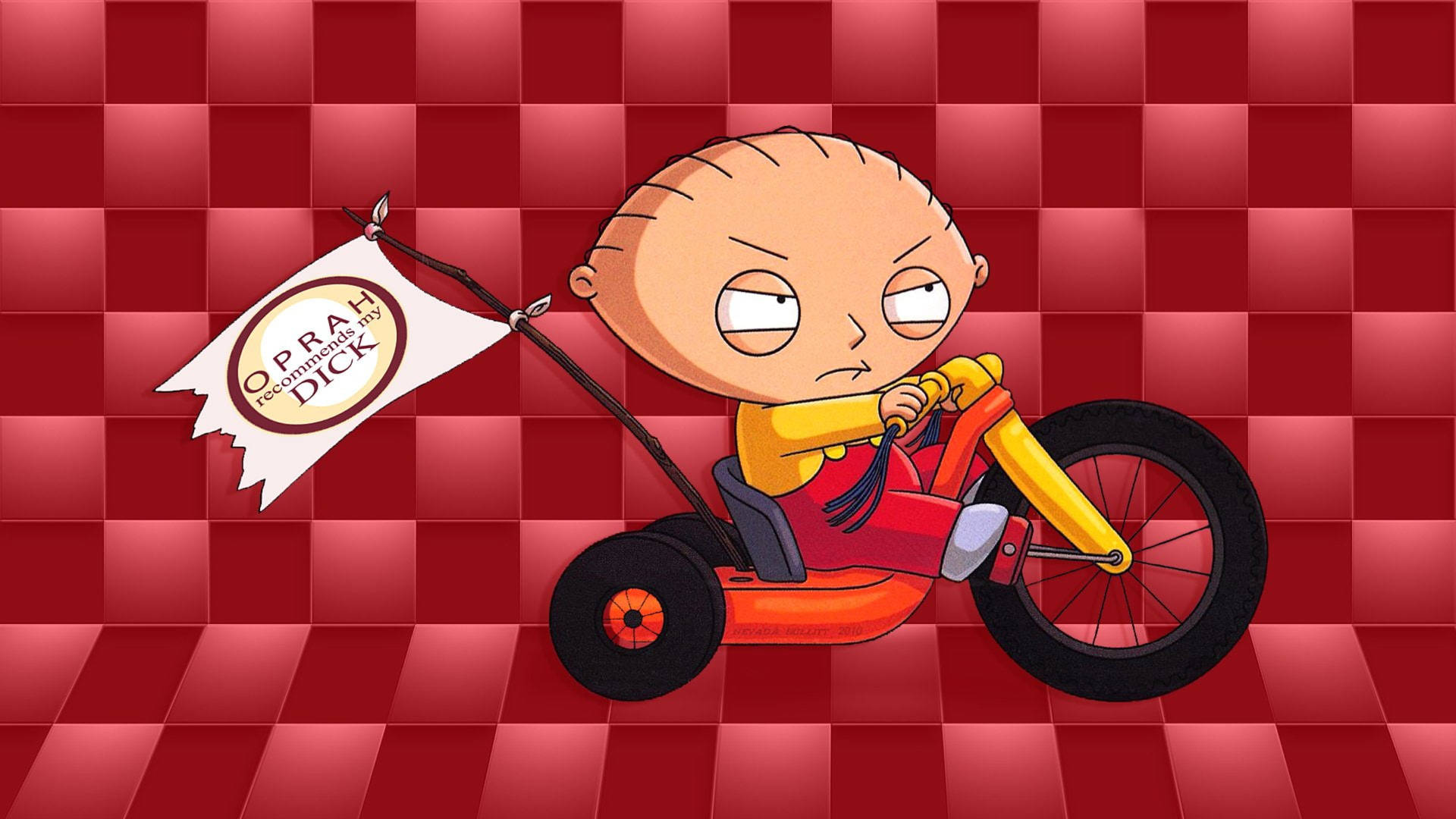 Family Guy Stewie Riding Bike Background