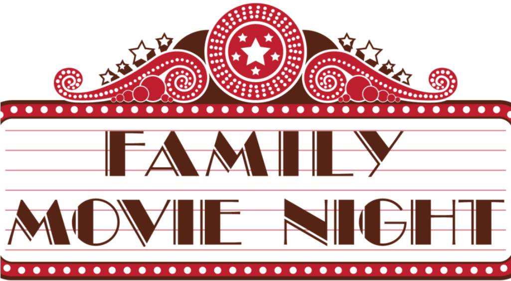Family Movie Night Marquee Sign PNG