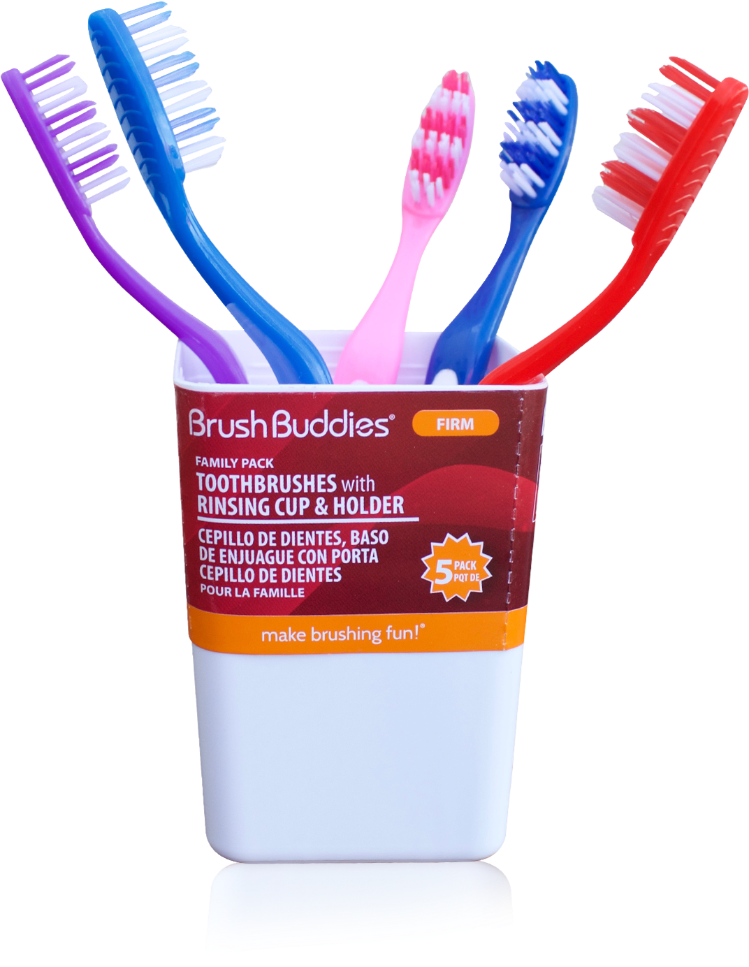 Family Pack Toothbrusheswith Cup Holder PNG