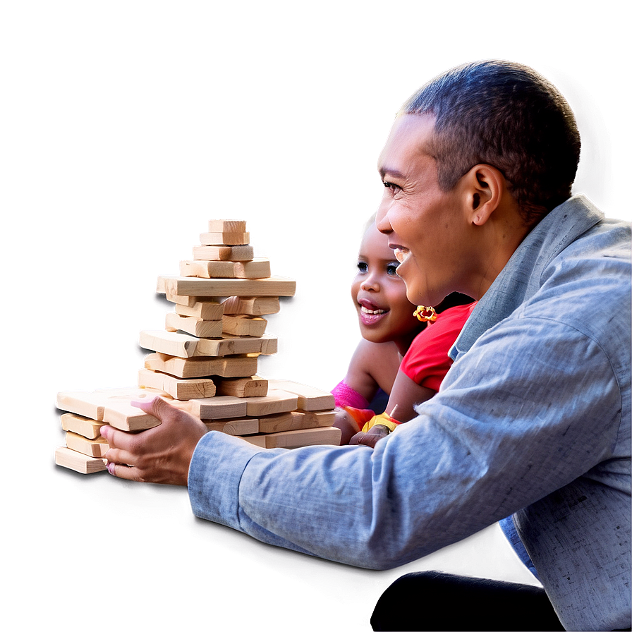 Family Playing Jenga Png 9 PNG