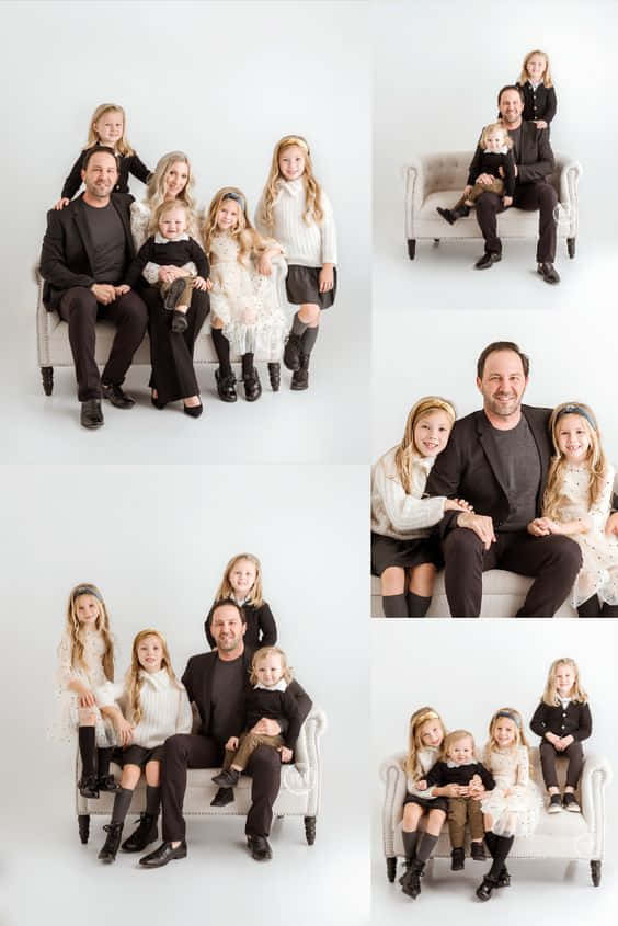 Unhermoso Retrato De Una Familia Feliz. Fondo de pantalla