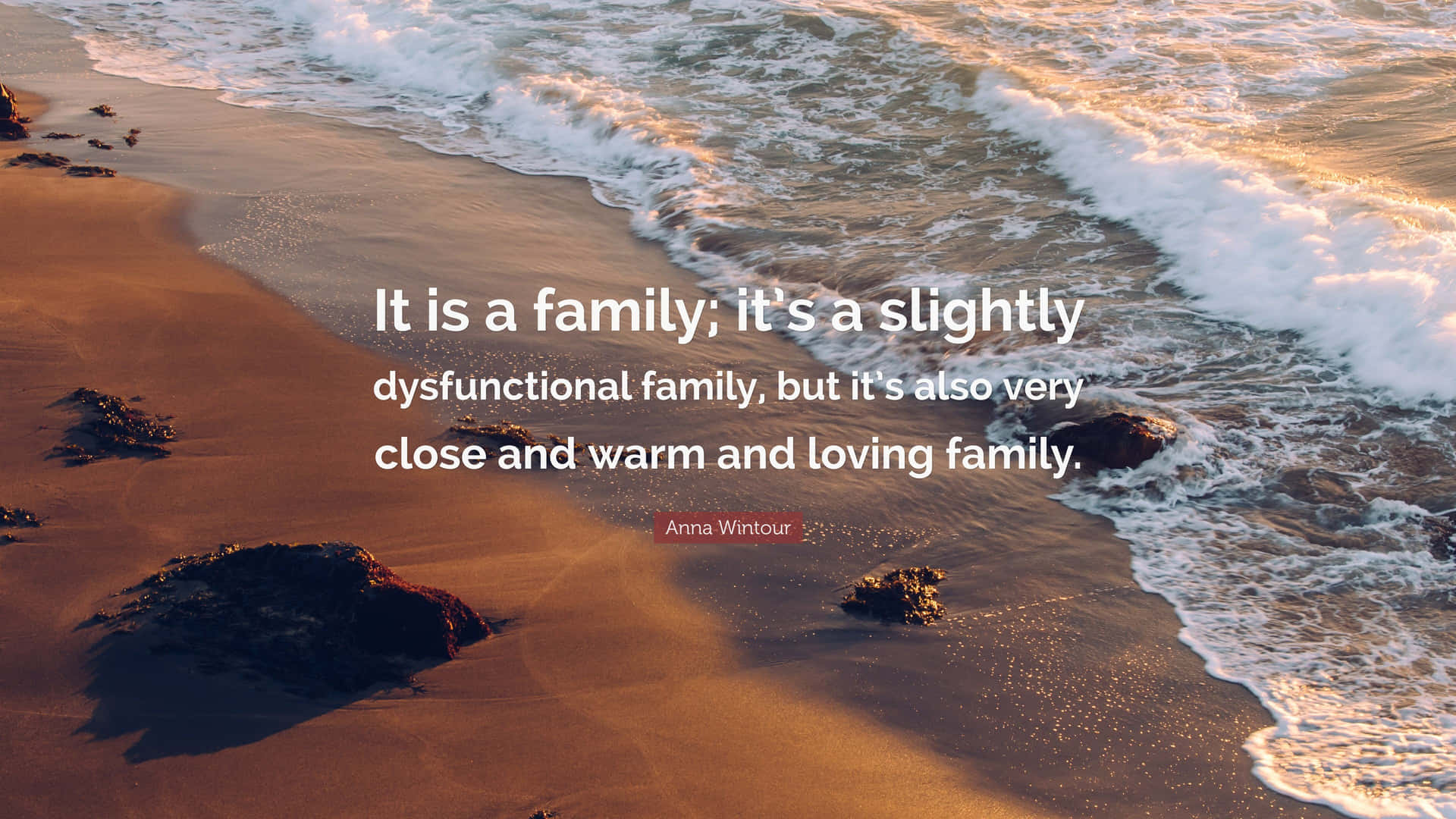 Family Quote Beach Backdrop Wallpaper