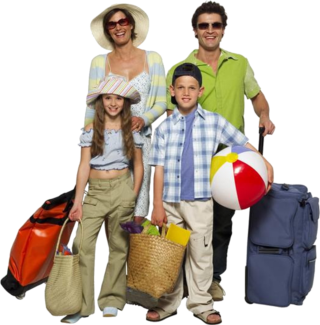 Family Ready For Beach Vacation PNG