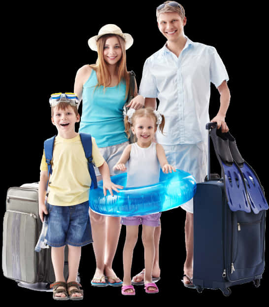 Family Ready For Vacation PNG
