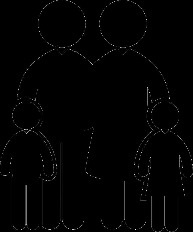 Family Silhouette Graphic PNG