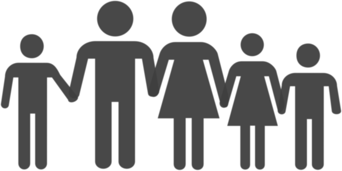 Family Silhouette Graphic PNG