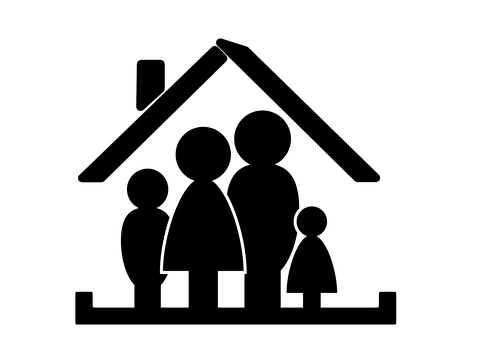 Family Silhouette Vector PNG