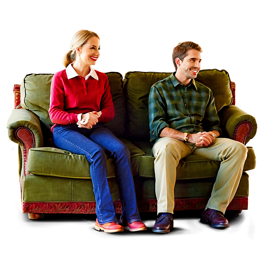 Family Sitting On Sofa Png Ysg PNG