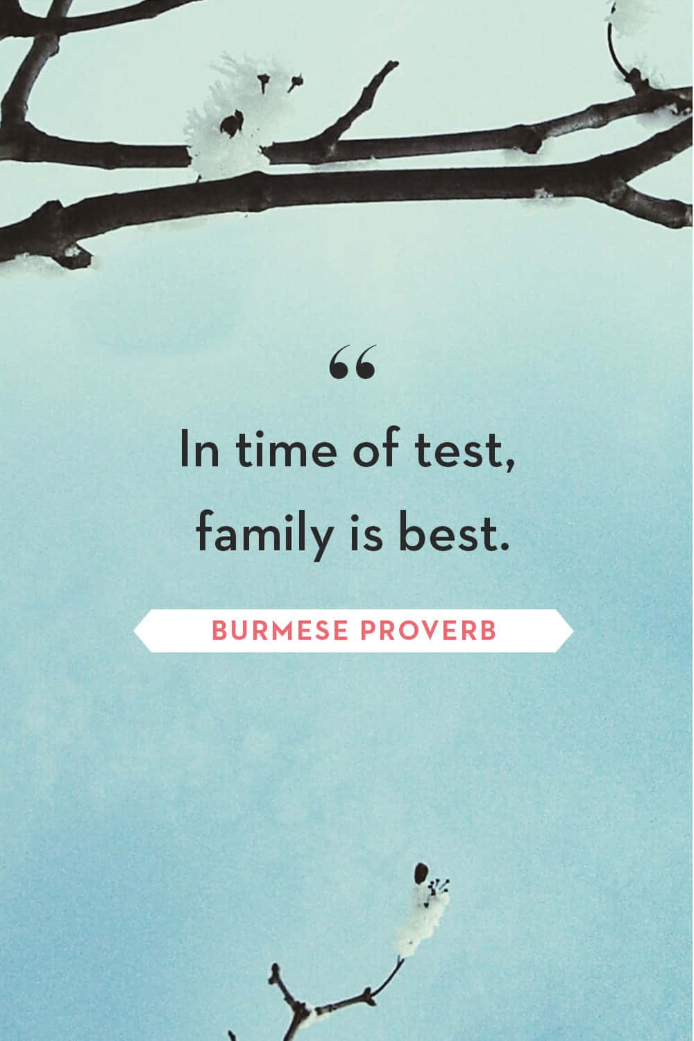 Family Support Burmese Proverb Quote Wallpaper