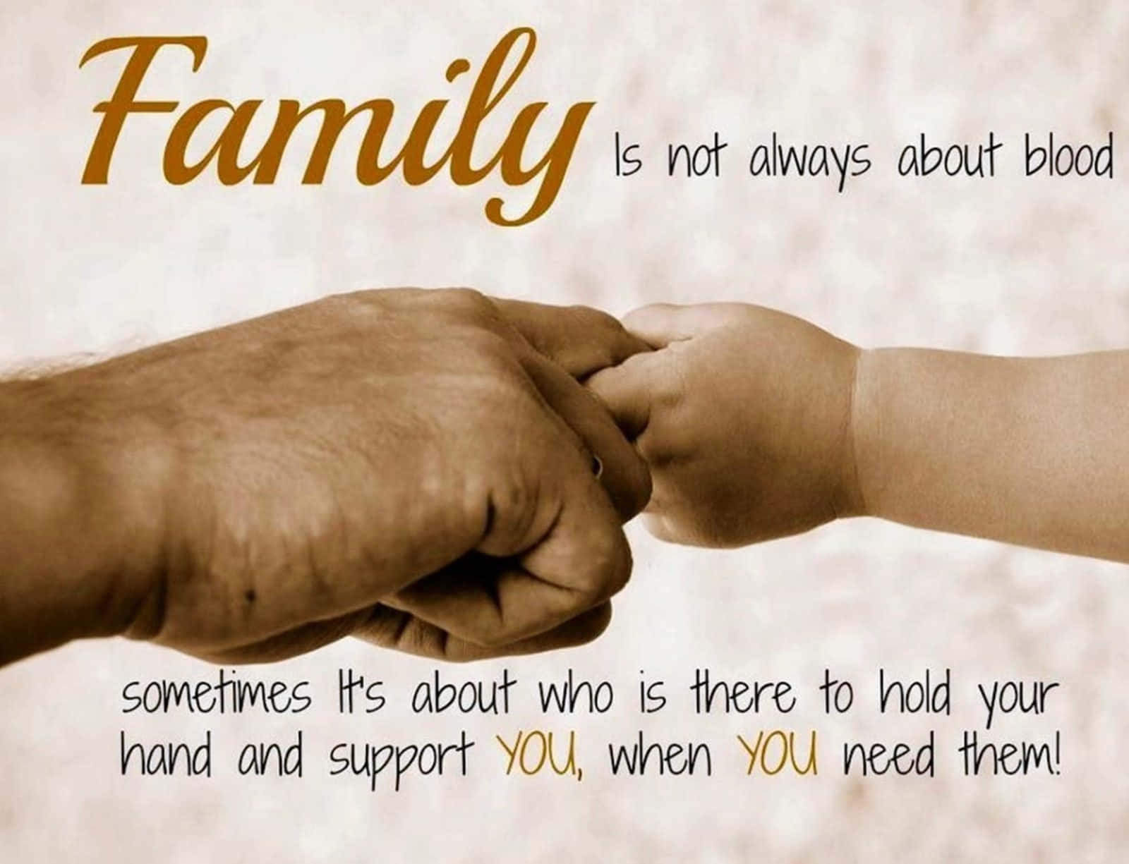 Family Support Quote Fist Bump Wallpaper