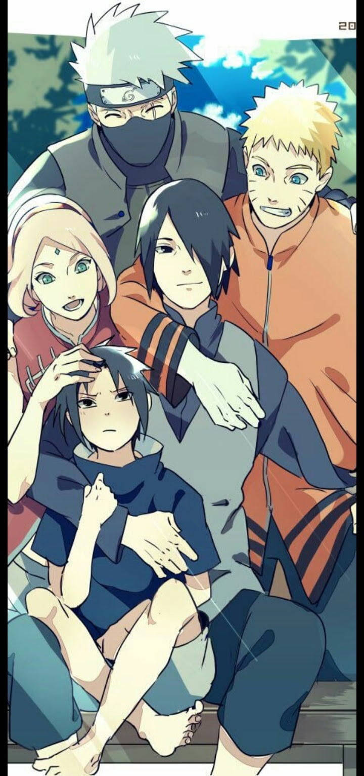 Family Team 7 Naruto Iphone Wallpaper