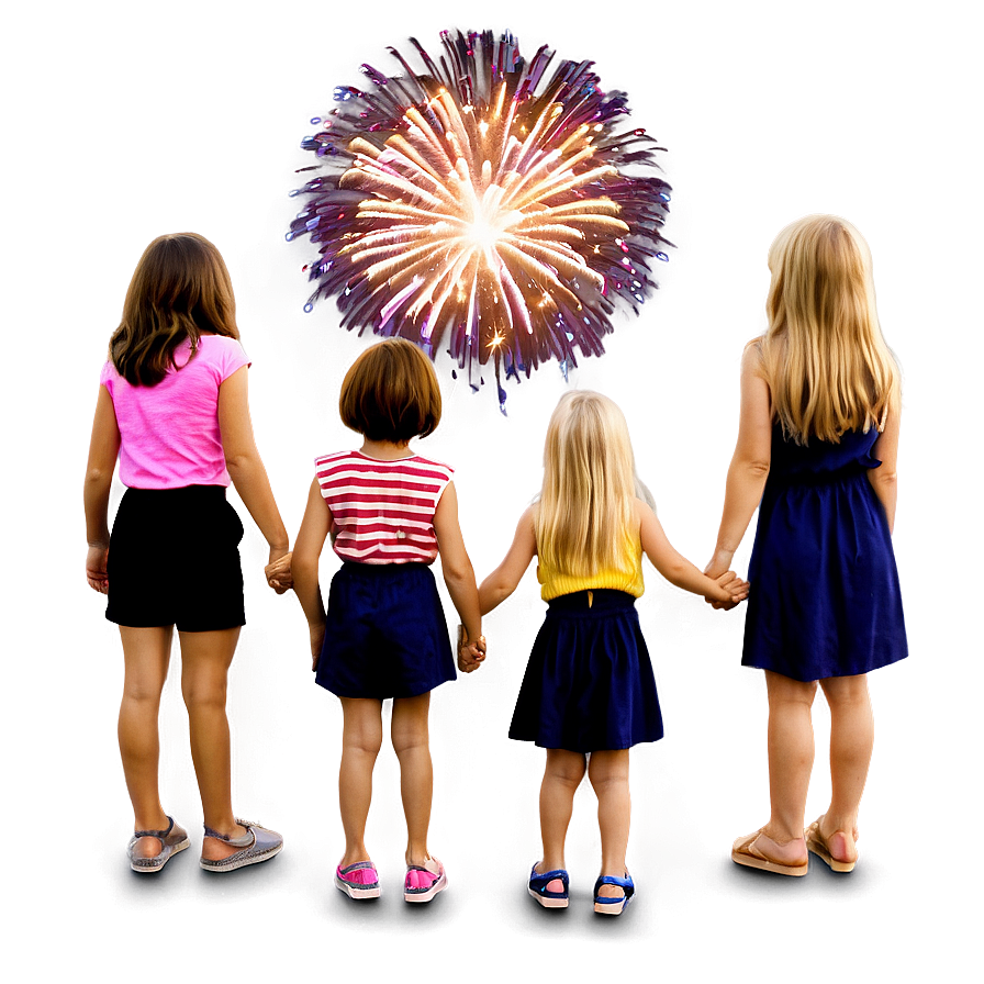 Download Family Watching Fireworks Png 05042024 | Wallpapers.com