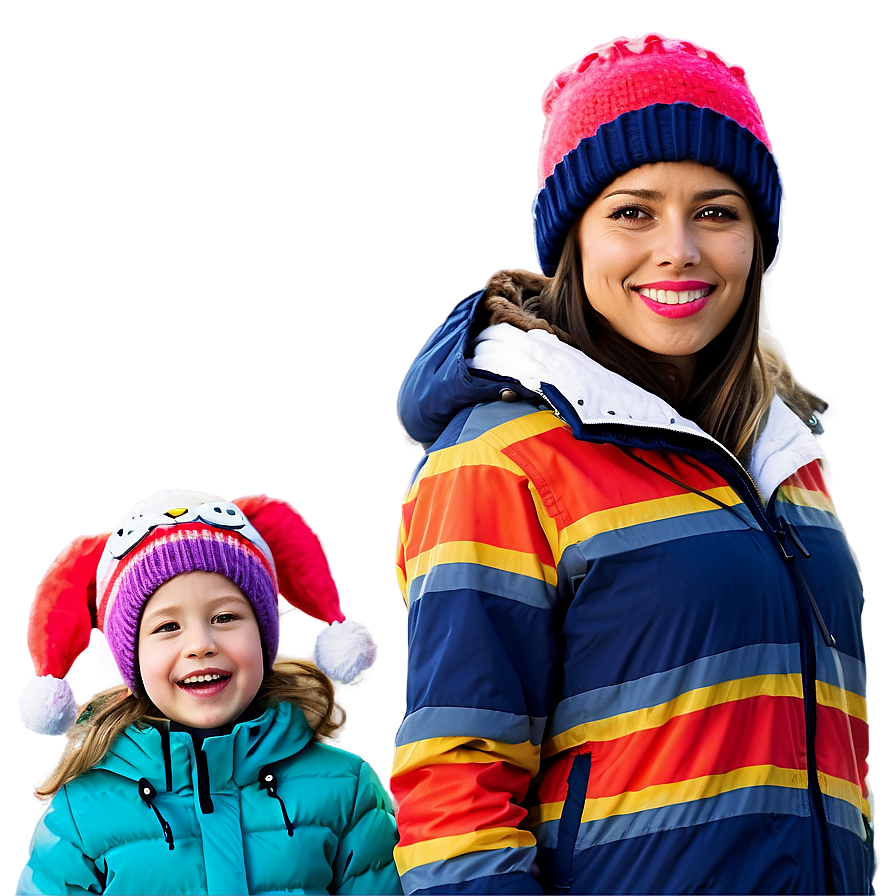 Family Winter Fun Png Auo PNG