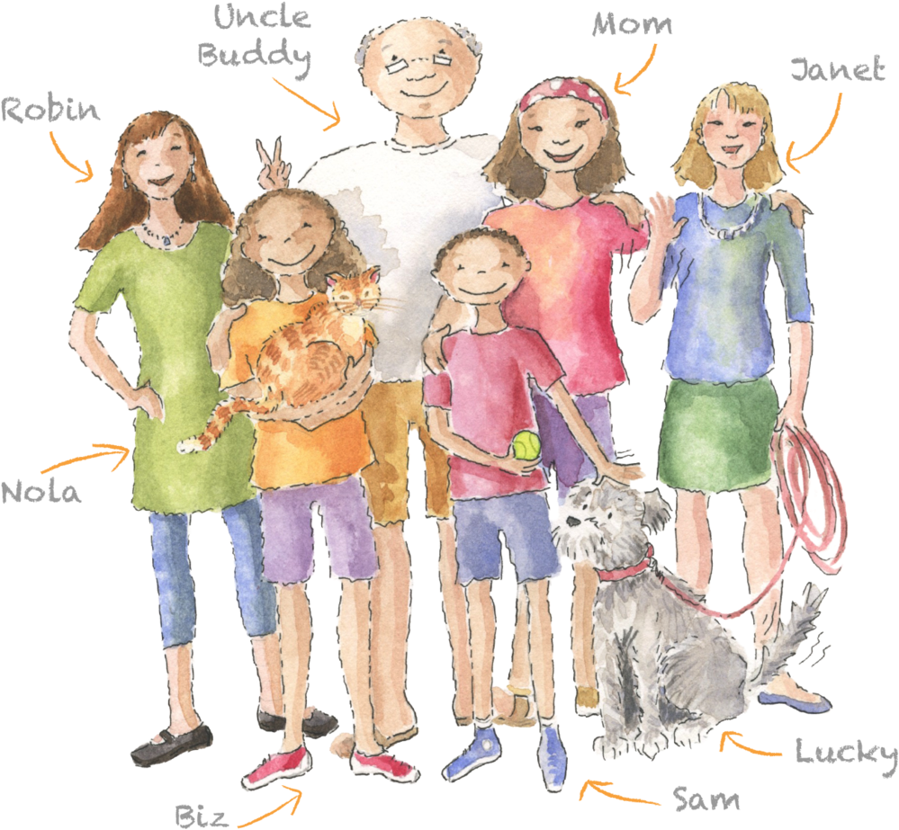 Familyand Pets Illustration PNG