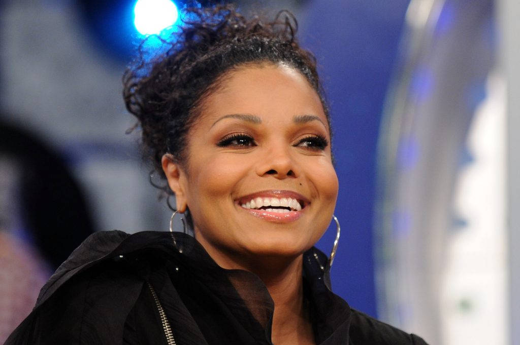 Famous Celebrity Janet Jackson In Close-up Background