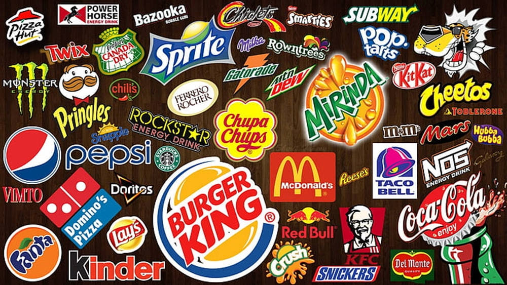 Famous Food And Beverage Products Brand Logos Wallpaper