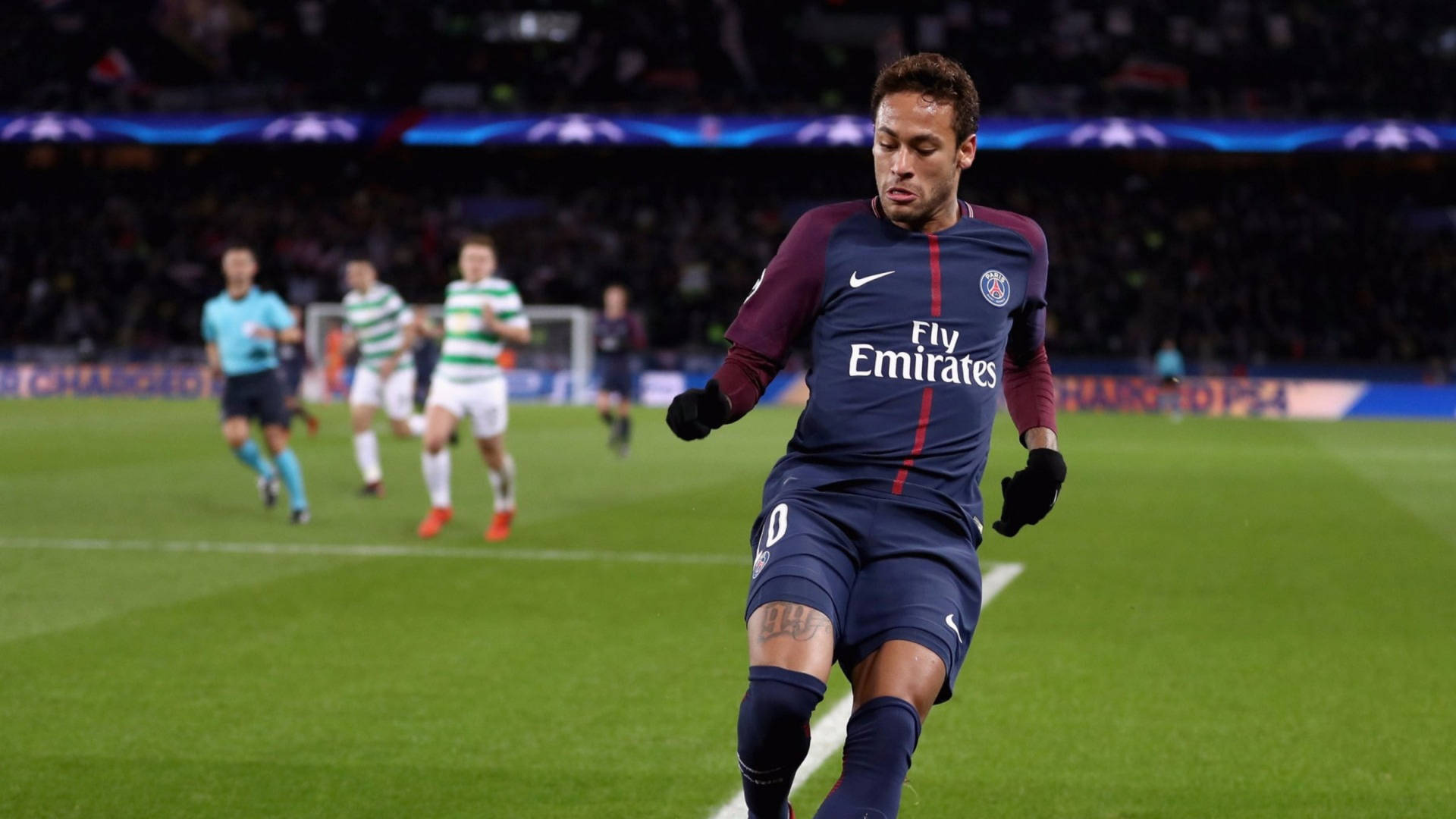 Enberömd Fotbollsspelare Neymar 4k. Wallpaper