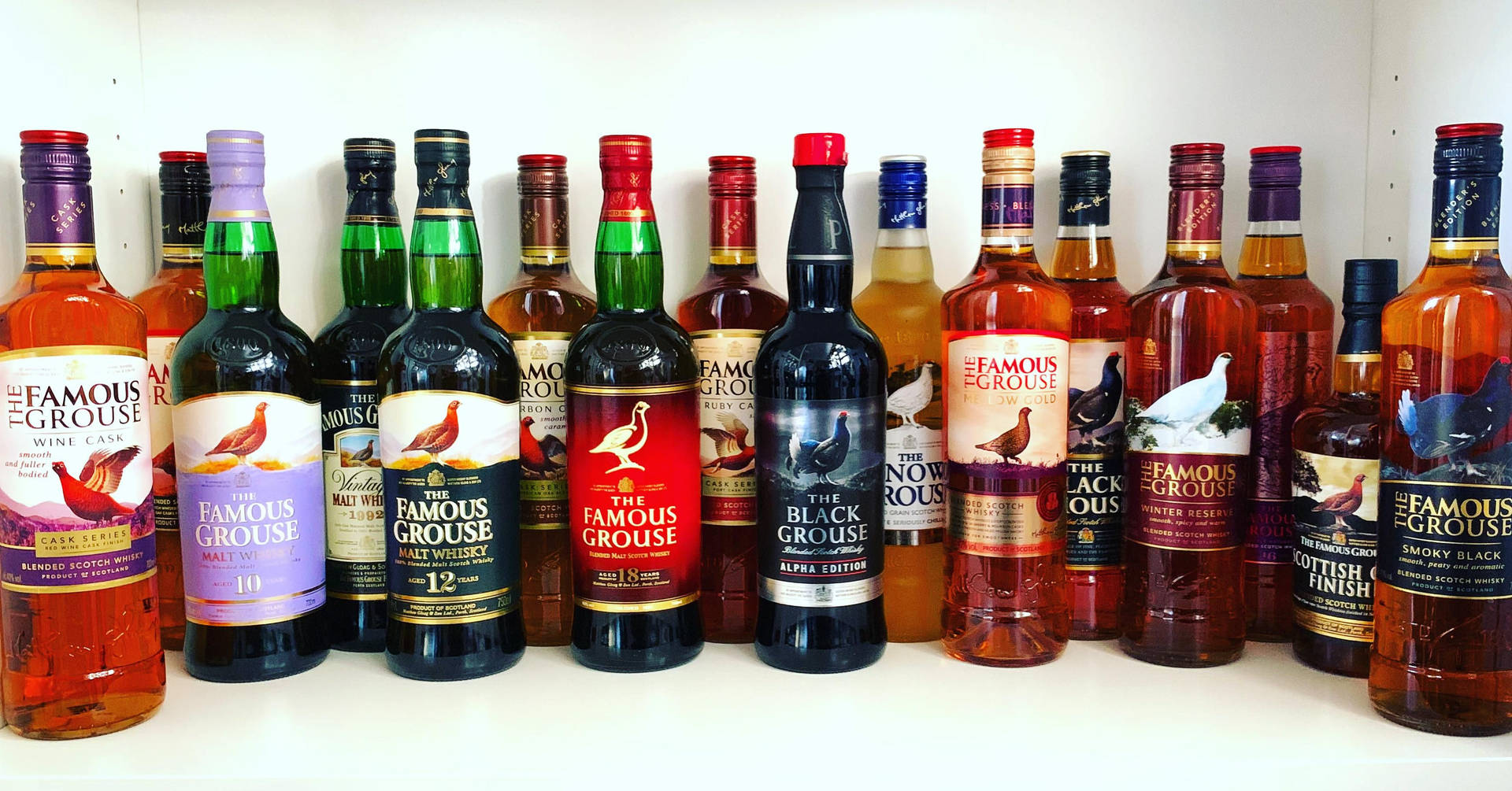 Famous Grouse Whisky Collection Wallpaper