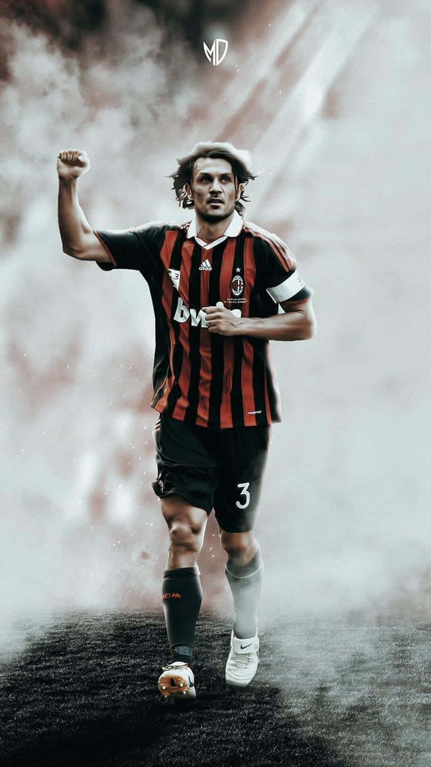 Famous Hand Gesture Of Paolo Maldini Background