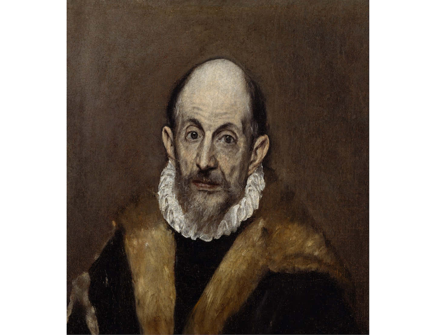 A Painting Of A Man With A Fur Collar