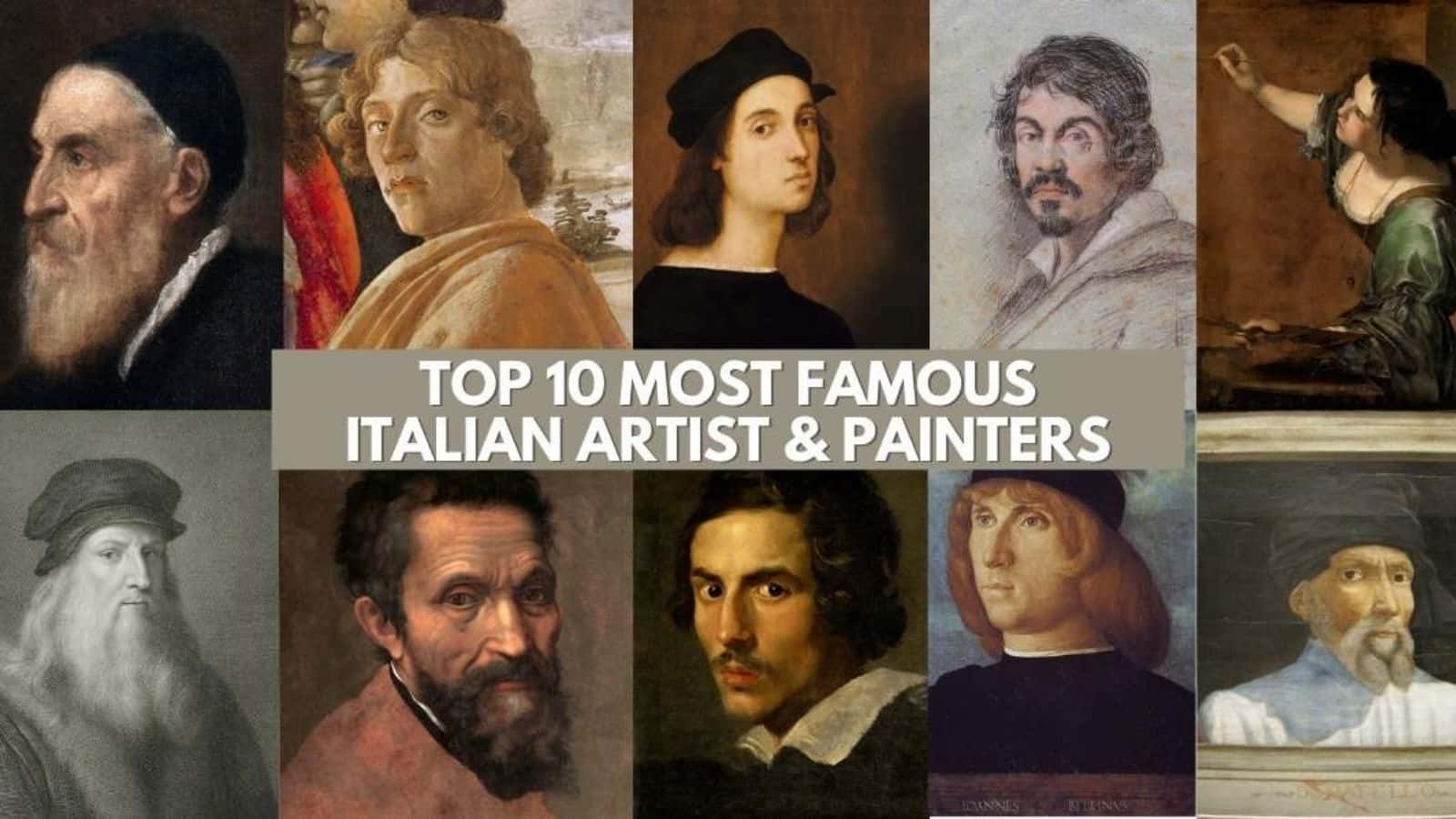 Top10 Mest Berømte Italienske Kunstnere Og Malere.