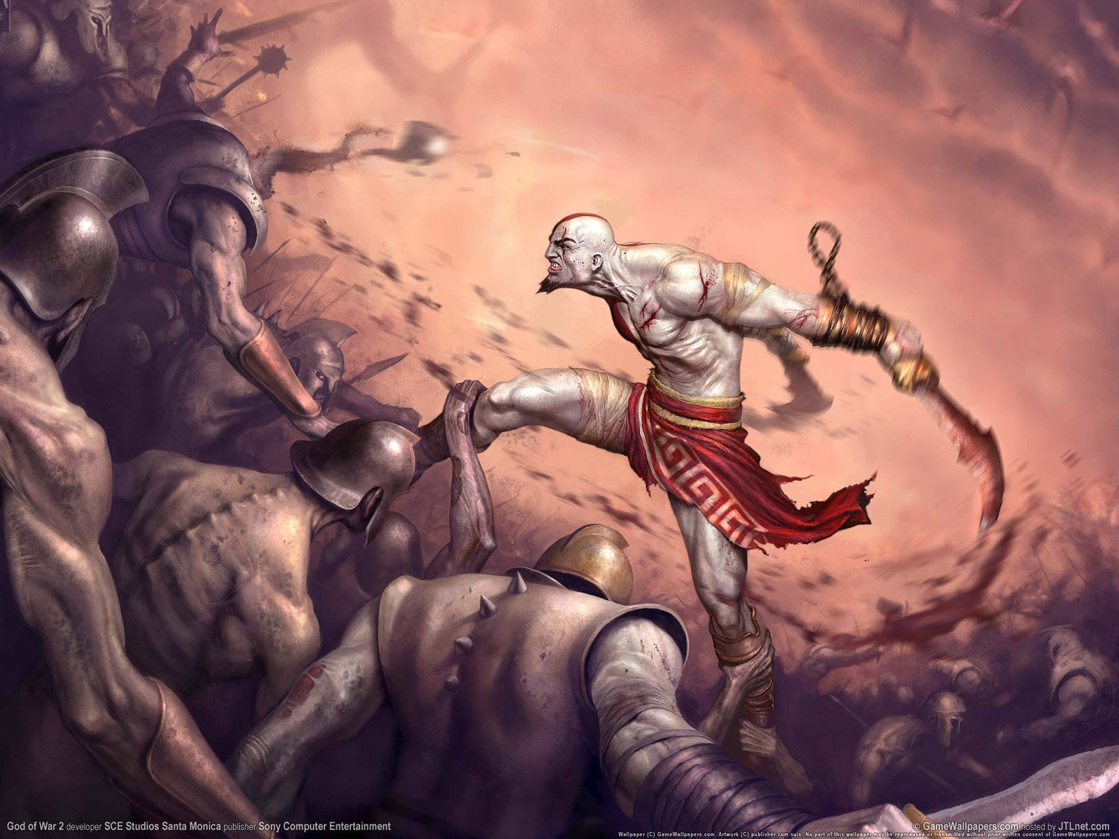 Kratos, The Powerful God Of War Wallpaper