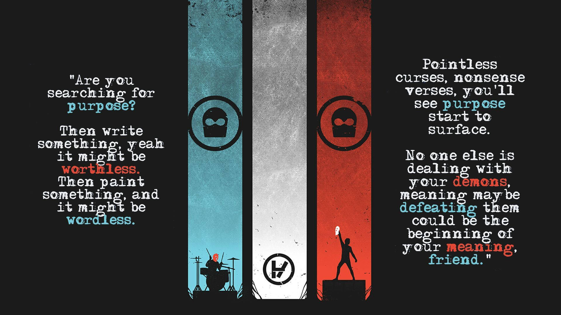 Twenty-One Pilots, showing their creative and unique style Wallpaper
