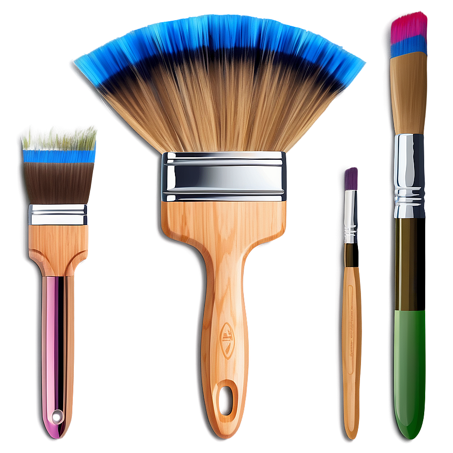 Fan Shape Paint Brush Png Ppe74 PNG