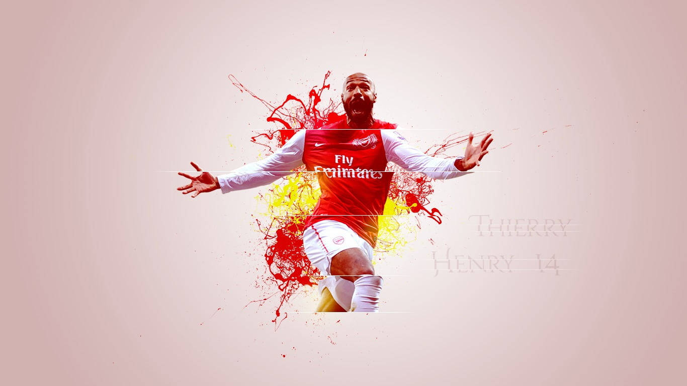 Fanart af Arsenal FC-spilleren Thierry Henry Wallpaper