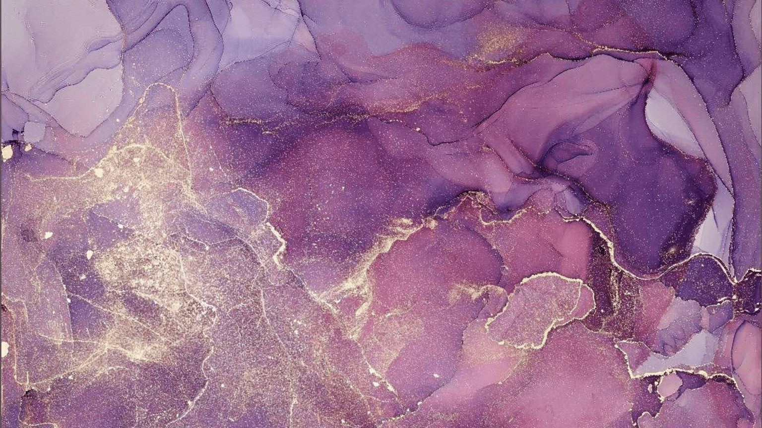 Make a lasting impression with this stunning fancy background. — Vibrant purple and gold abstract fluid art with swirling gradients and glittering accents.
