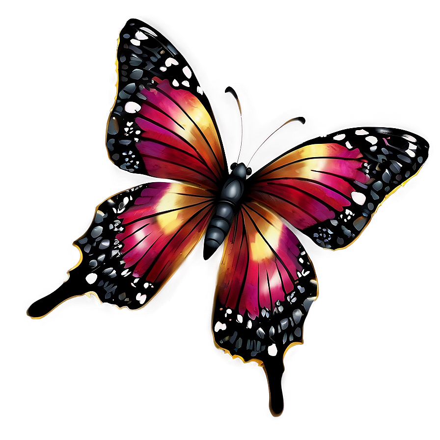 Fancy Black Butterfly Png 64 PNG