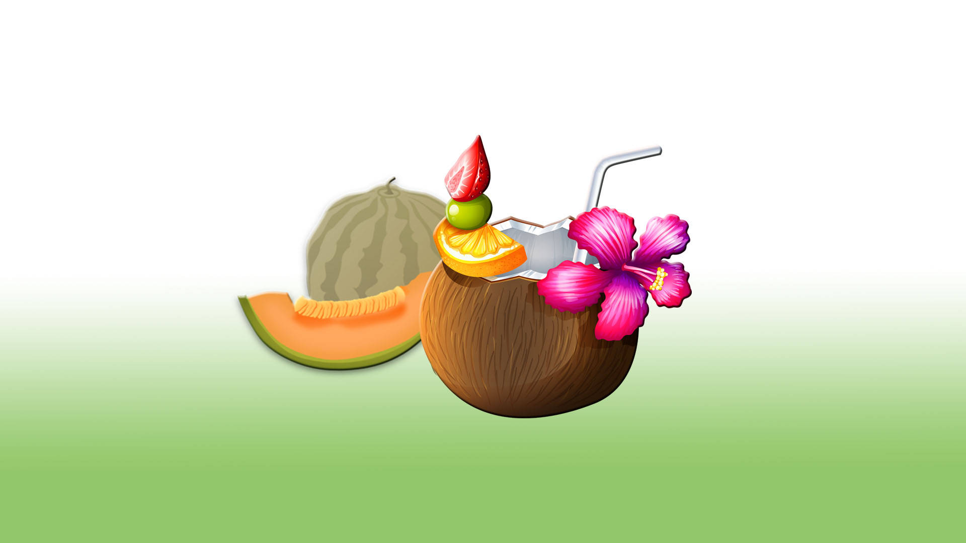 Download Fancy Coconut Juice And Melons Wallpaper | Wallpapers.com