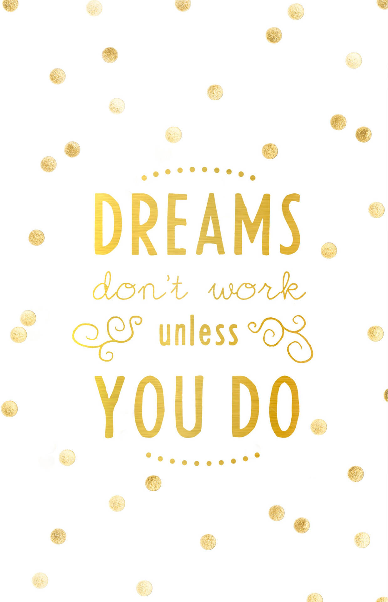 Fancy Dreams Cute Positive Quotes Wallpaper