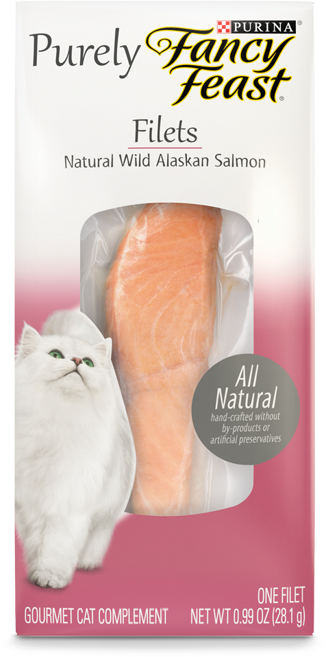 Fancy Feast Purely Filets Salmon Cat Treat PNG