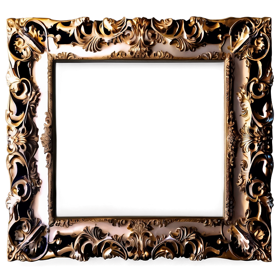 Fancy Frame In Black And White Png 4 PNG