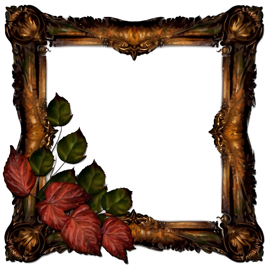 Fancy Frame With Leaves Png 88 PNG