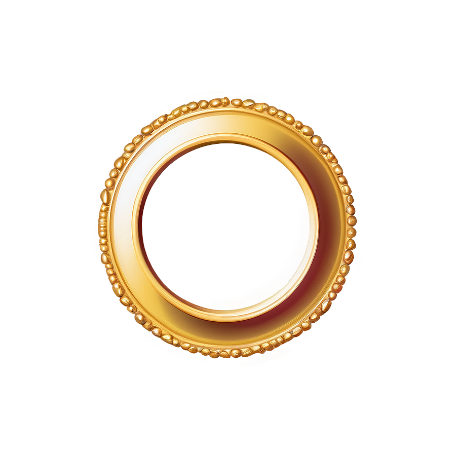Fancy Golden Circular Border Png 23 PNG