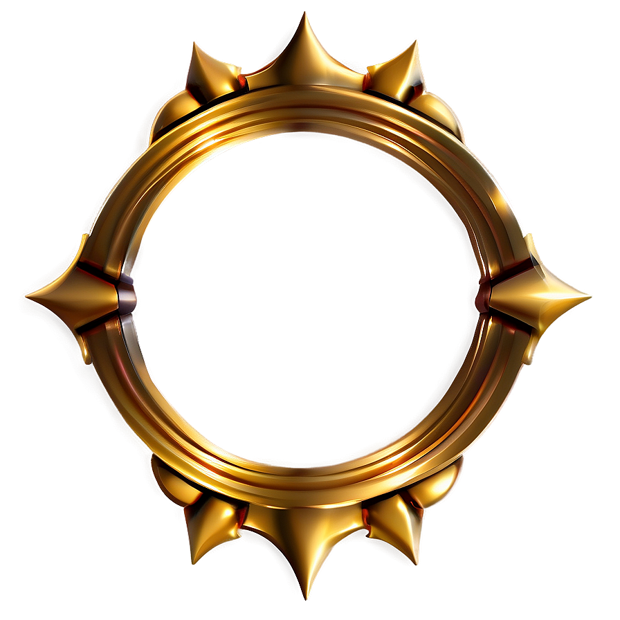 Fancy Golden Circular Border Png Ryi PNG
