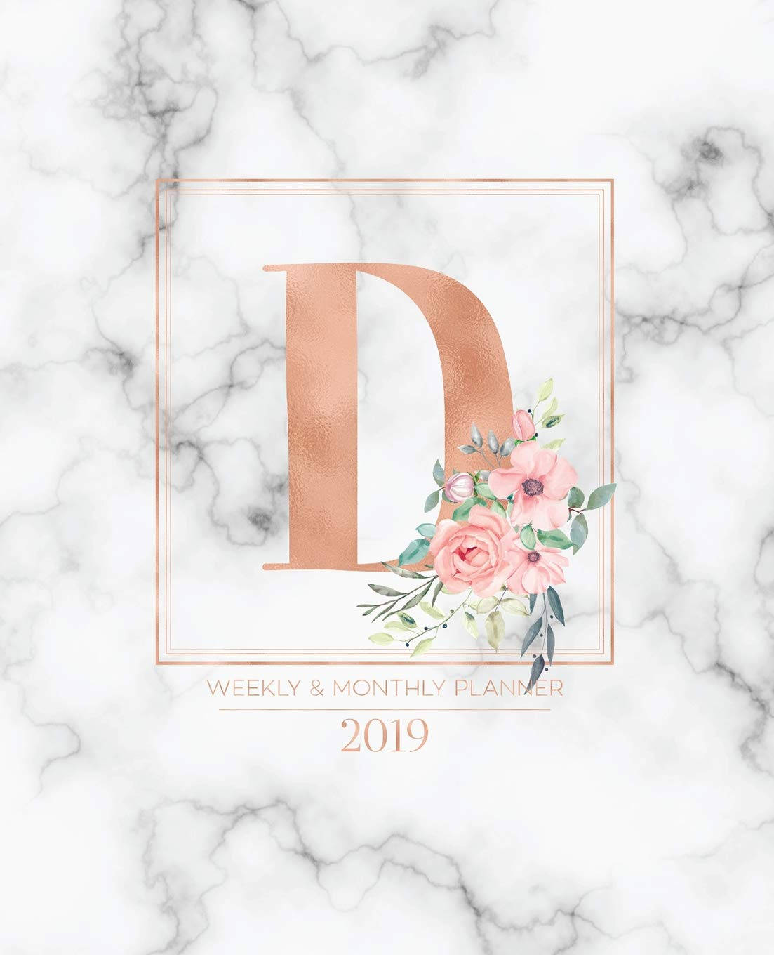 Fancy Letter D On Marble Background