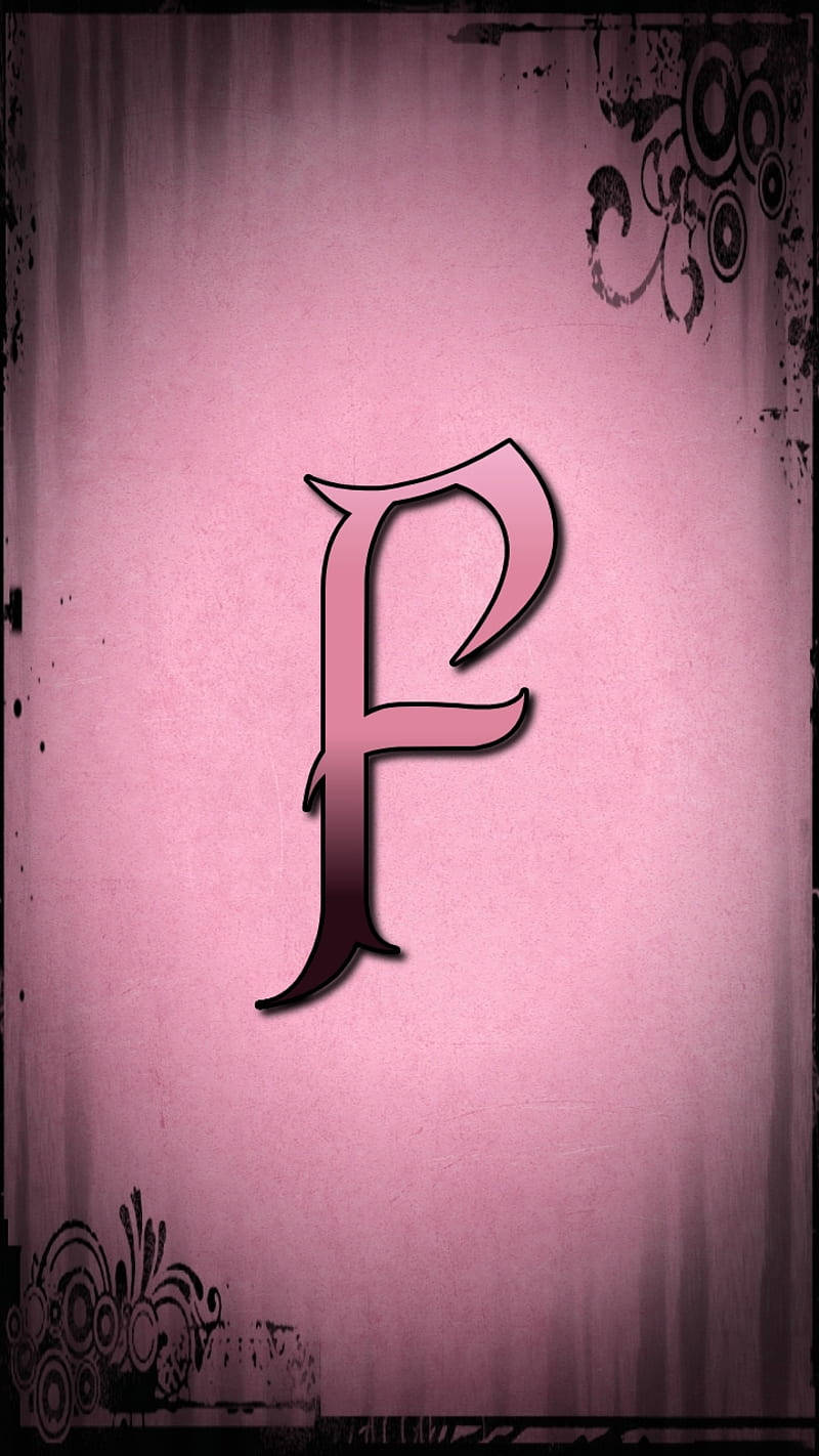 Fancy Pink Letter F