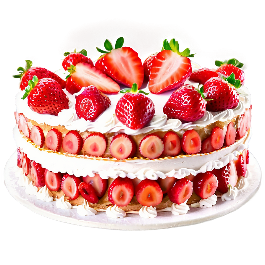 Fancy Strawberry Cake Png 88 PNG